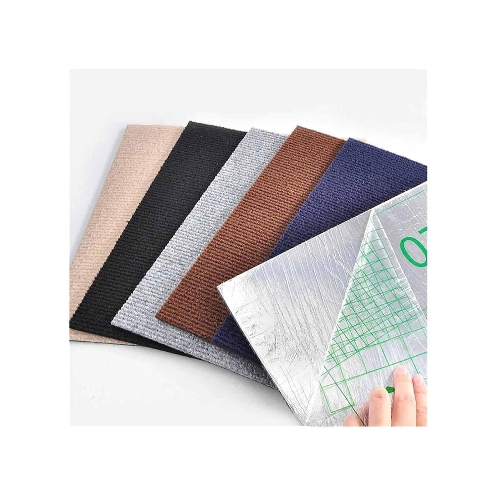 Dalles de moquette autocollantes, Dalles De Moquette Autocollantes 30x30cm Multicolore Paquet 50(Grey-20pcs)