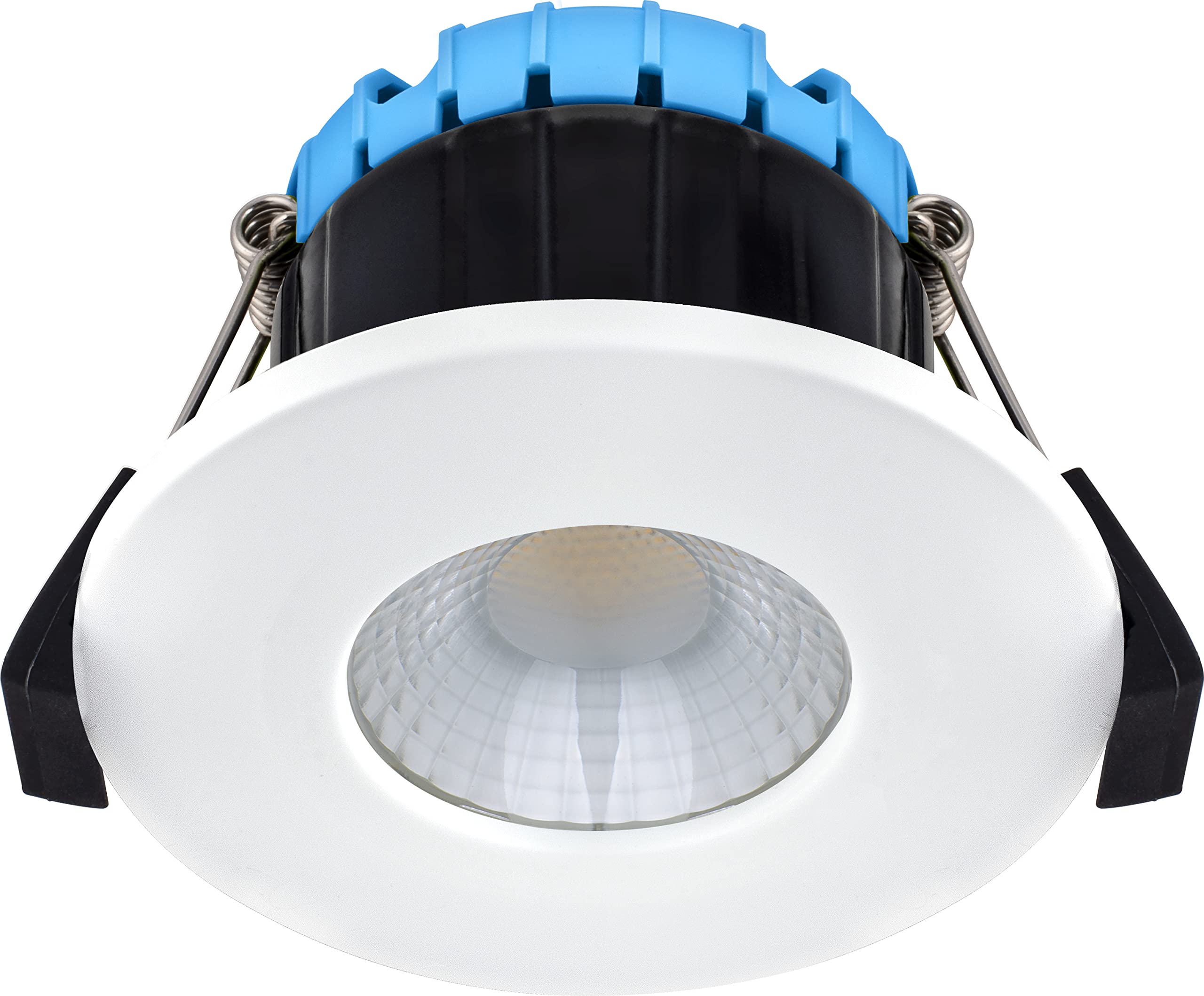 British General BG Electrical Ftype Smart Compact Flat 6W 550Lm Dimmable Fire Rated Downlight - Ip65 - White Bezel Inc RGB+Cw