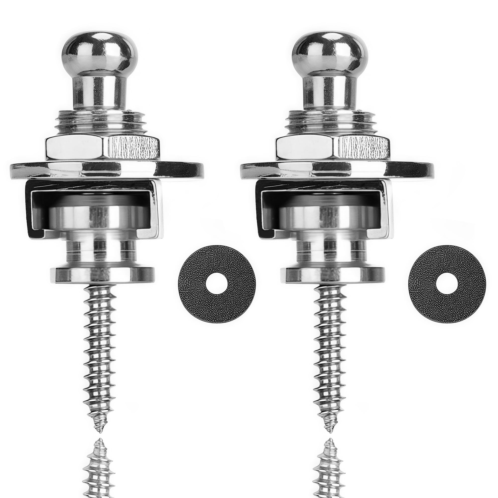 Musiin Guitar Strap Lock, Button Strap Lock Set including Secure Quick Release, Made of Metal Material