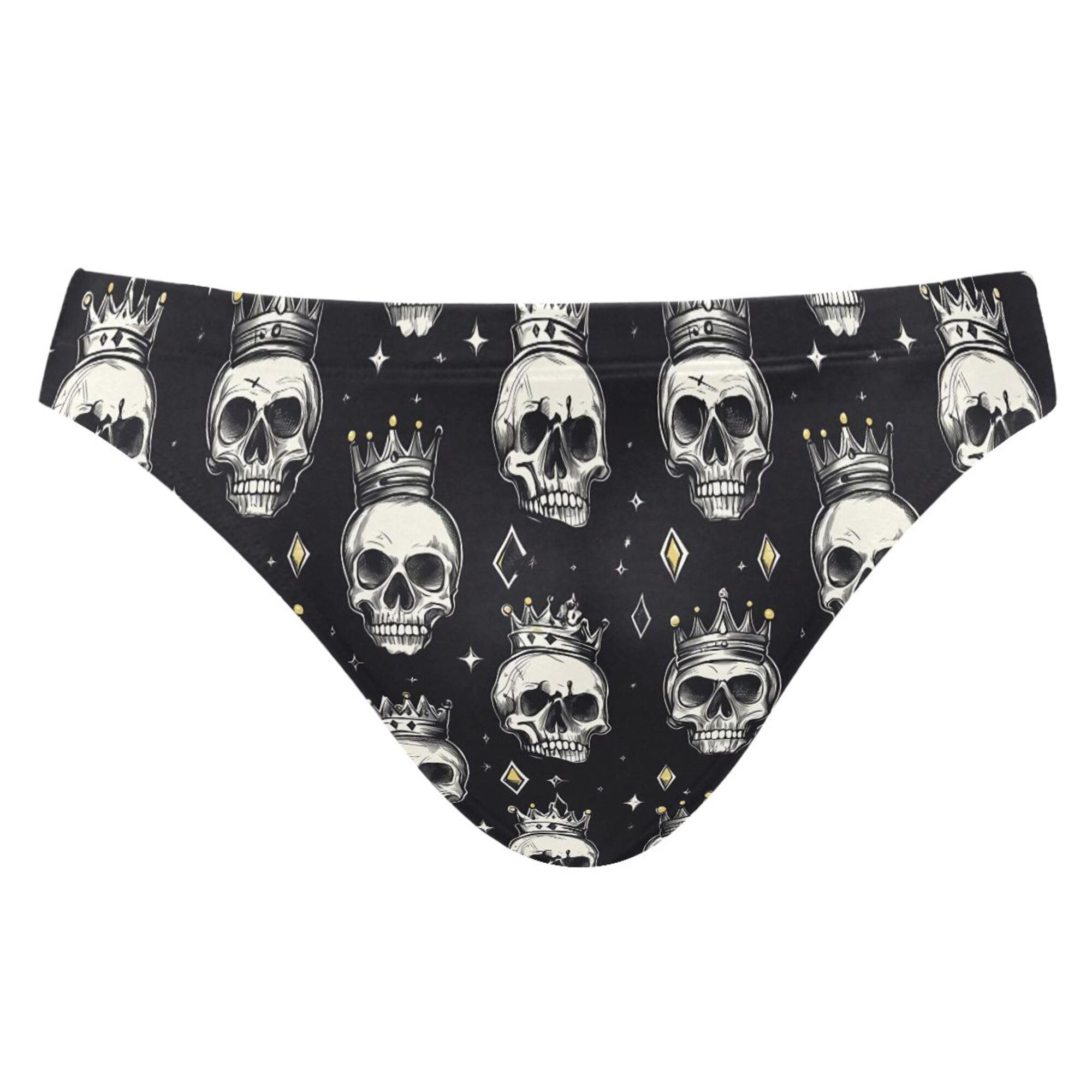 Skull Crown Mens Swimwear Swim Briefs Bikini Swimsuit for Summer Beach L B0404387