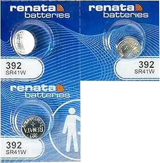 Renata Watch Battery Swiss Made Renata 392 or SR41SW Or AG3 1.5V (3 Battery, 392 or SR 41 SW)
