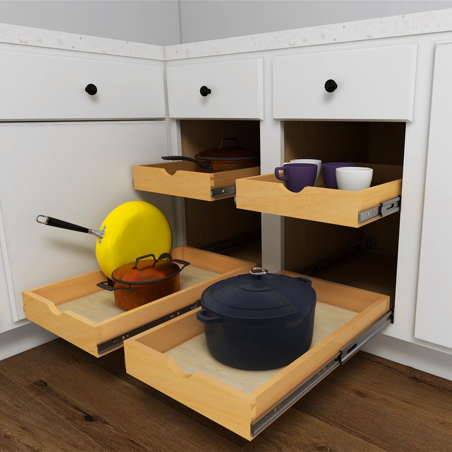 Ruimte winnen in de keuken: schuiflades voor in je keukenkast Leuk met kids