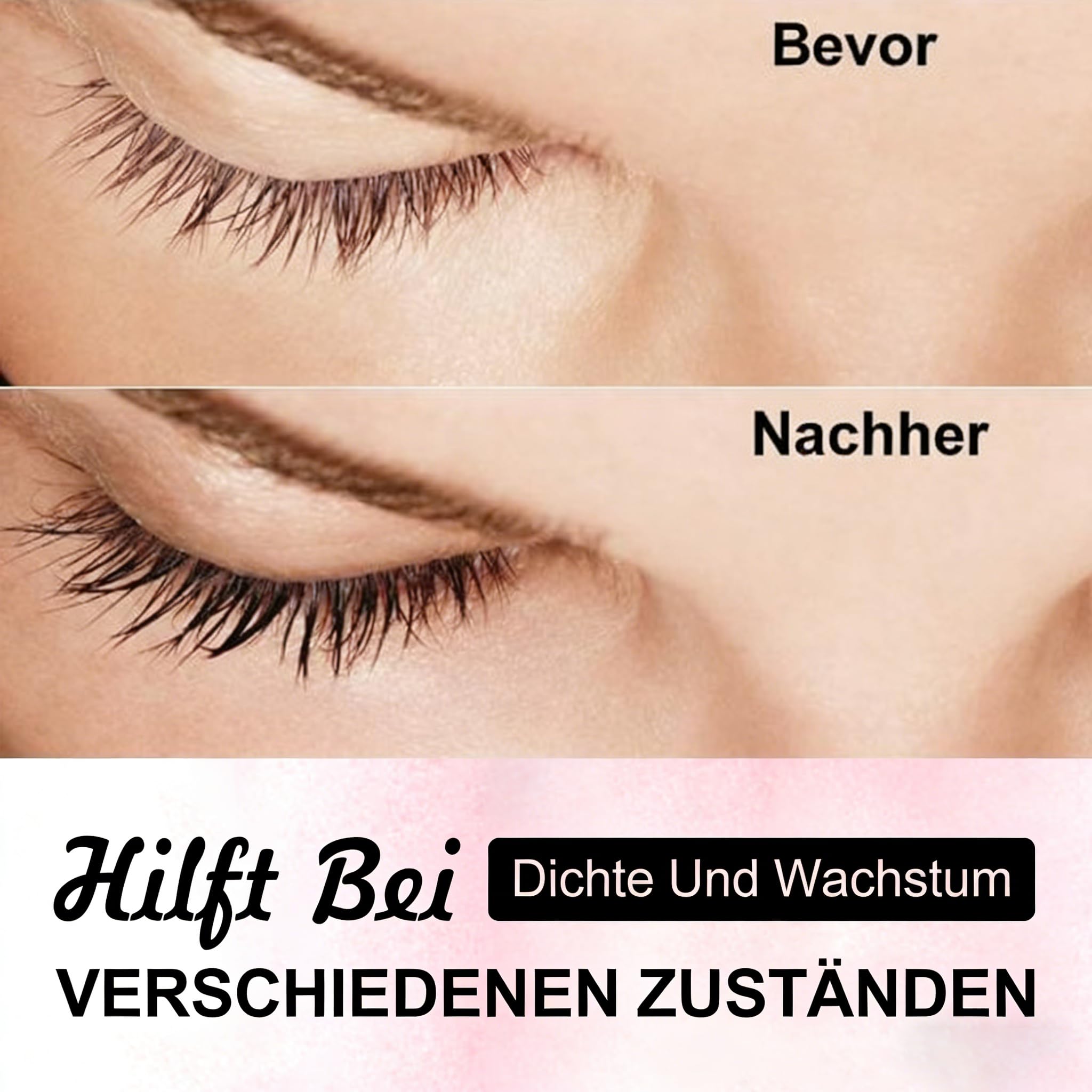 Lashcare Natürliches Wimpernserum ohne Hormone - Für schnelleres Wimpernwachstum, Intensiv längere & dichtere Wimpern - Pflegendes Lash Serum