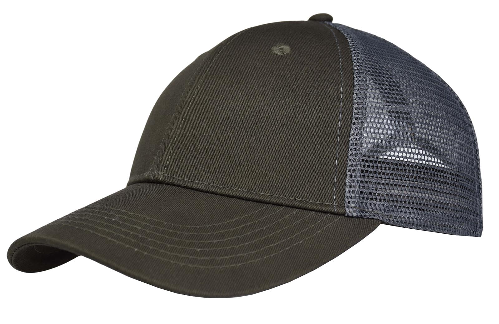 TSSGBLClassic Snapback Mesh Baseball Trucker Hat Basic No-Logo Plain Blank Adjustable Summer Work Ball Cap for Women Men Charcoal Grey