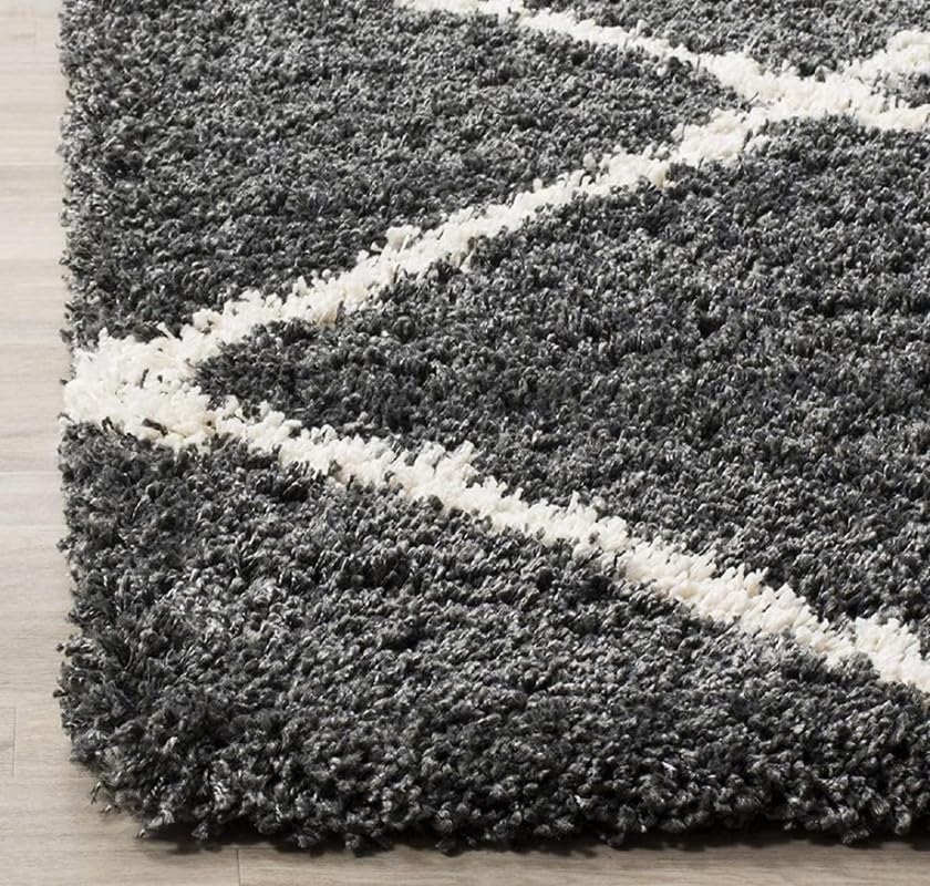 Image of Polyester Fluffy Fur Rugs & Modern Shaggy Floor Carpets for Living Room,Sofa Area,Hall,Kids Room,Guest Room | Elegent Bedside Runners for Besdroom(5X8 Feet Grey Box)