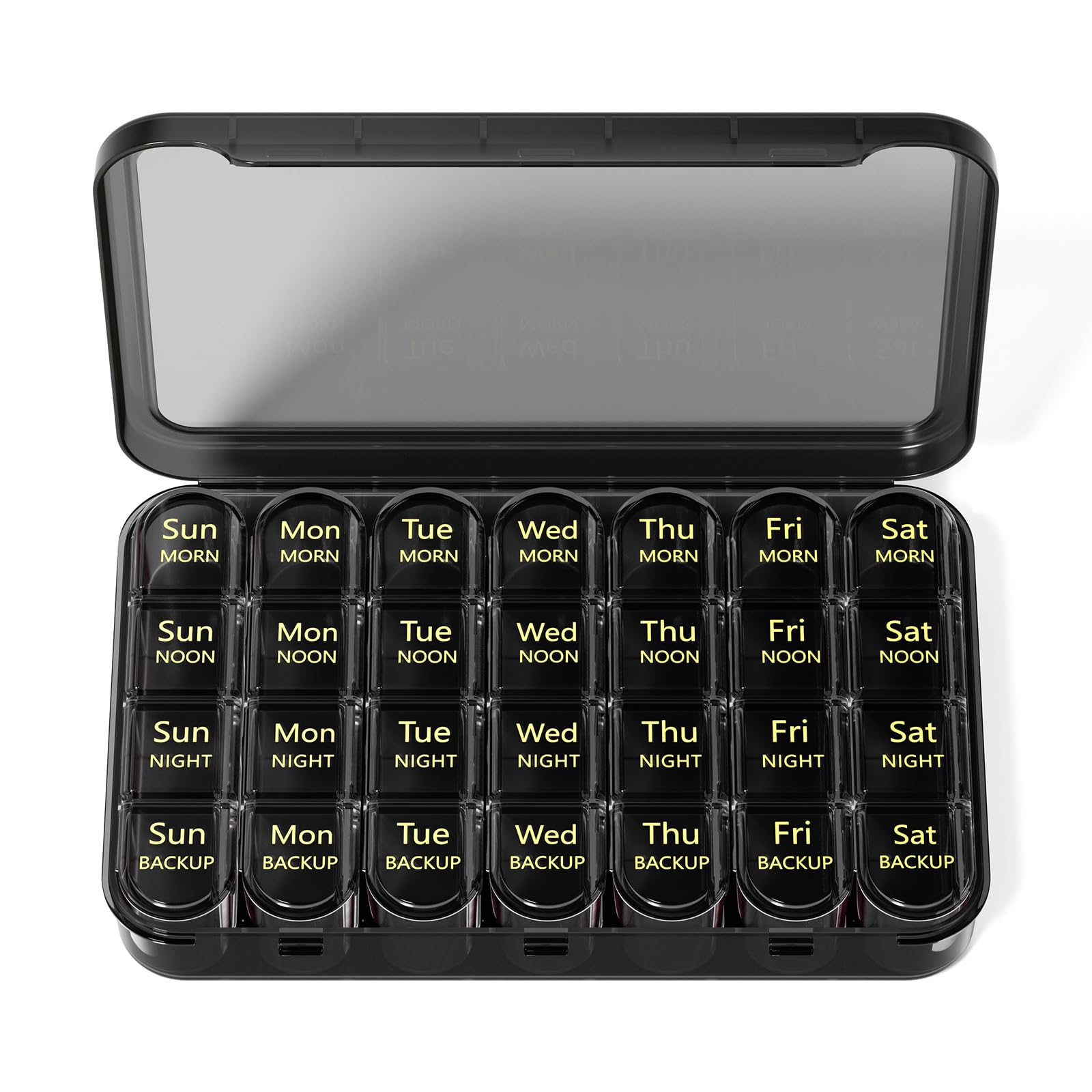 Zoksi Pill Organizer 4 Times a Day,7 Day Pill Box with Removable Daily Case