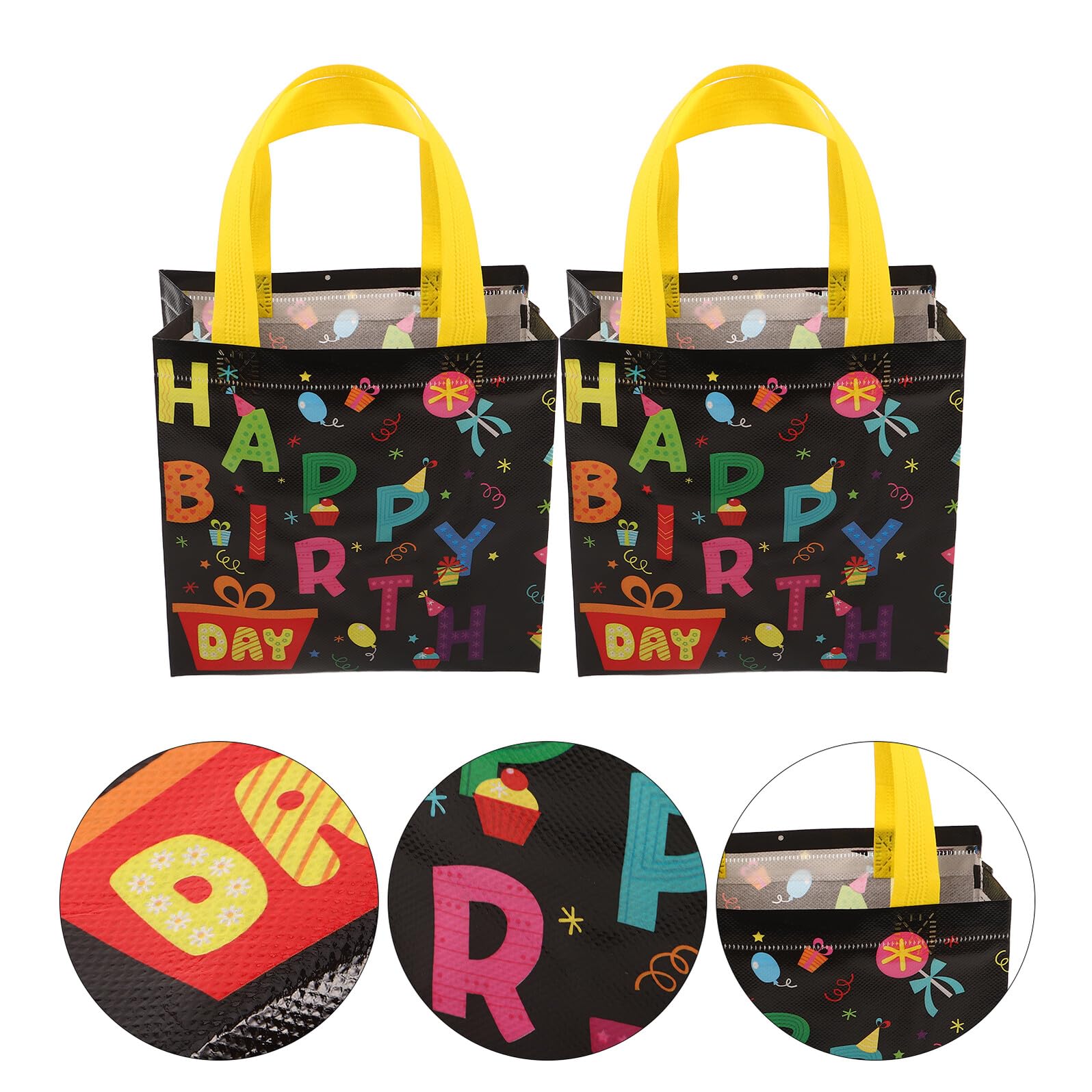 Homoyoyo Bolsas de Obsequio para Cumpleaños con Asas, 30 Piezas de Tela No Tejida Duradera, Tamaño 32x19x8 Cm, Bolsas Reutilizables para Dulces y Fiestas Infantiles