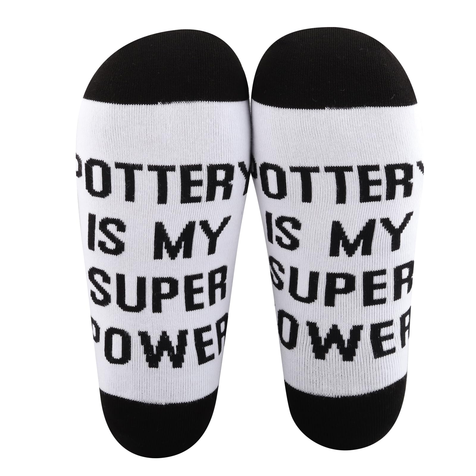 MBMSOCeramic Pottery Gifts Socks 2 Pairs Pottery is My Super Power Socks Pottery Artist Gift for Pottery Lover Ceramic Socks
