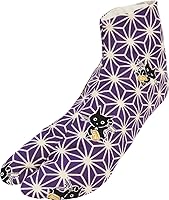 [武蔵野ユニフォーム] 行田 サムライ足袋 紫猫 伝統工芸士謹製 柄足袋 《091-murasakineko》