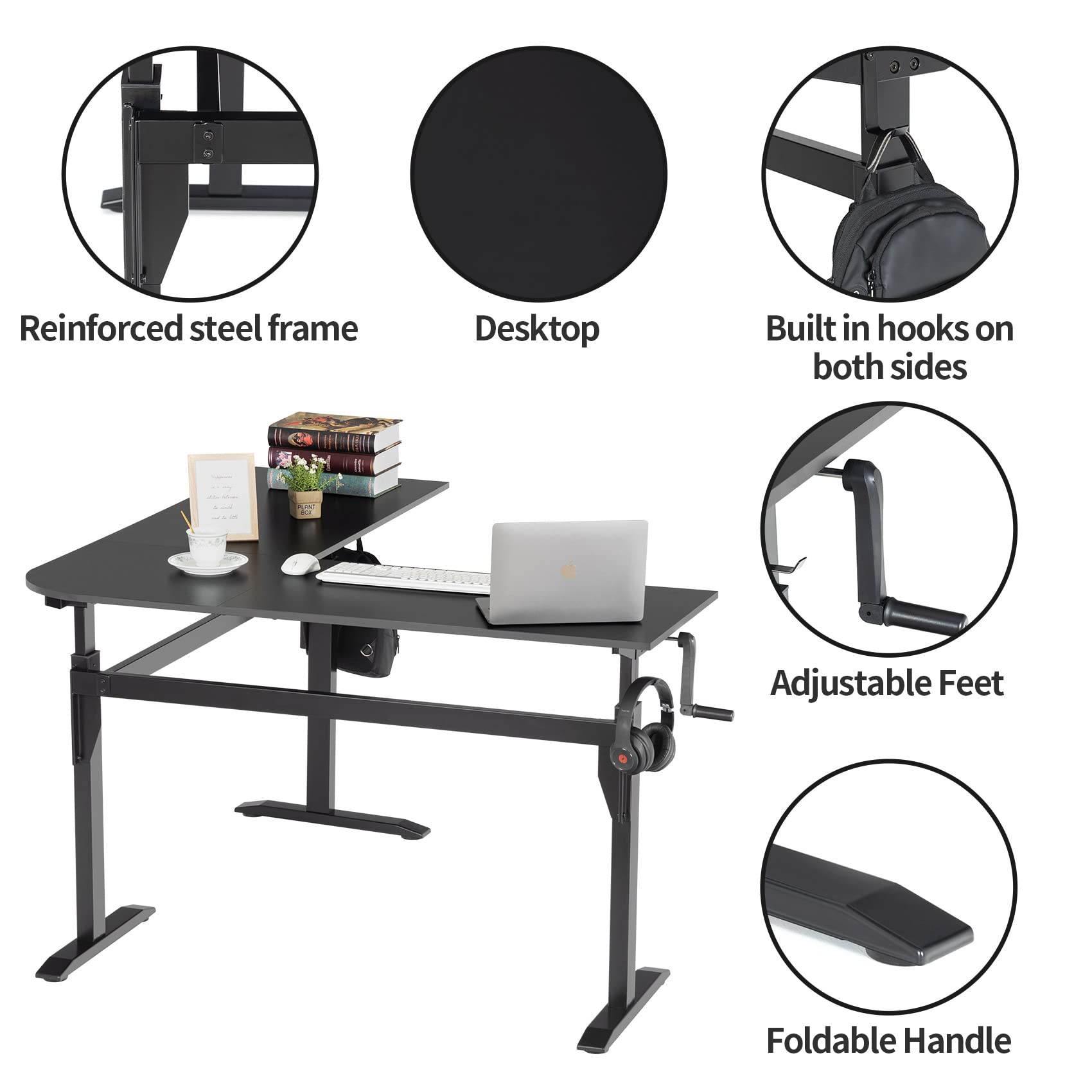 Amazon.com: UNICOO – L Shaped Crank Height Adjustable Standing