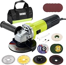 DEWINNER Angle Grinder 125mm 1000W 2000-12000rpm With 20 Accessories, Angle Grinders With Canvas Handbag, Discer 125mm, Cutting and Grinding, Polishing, Metal, Wood, Ceramic