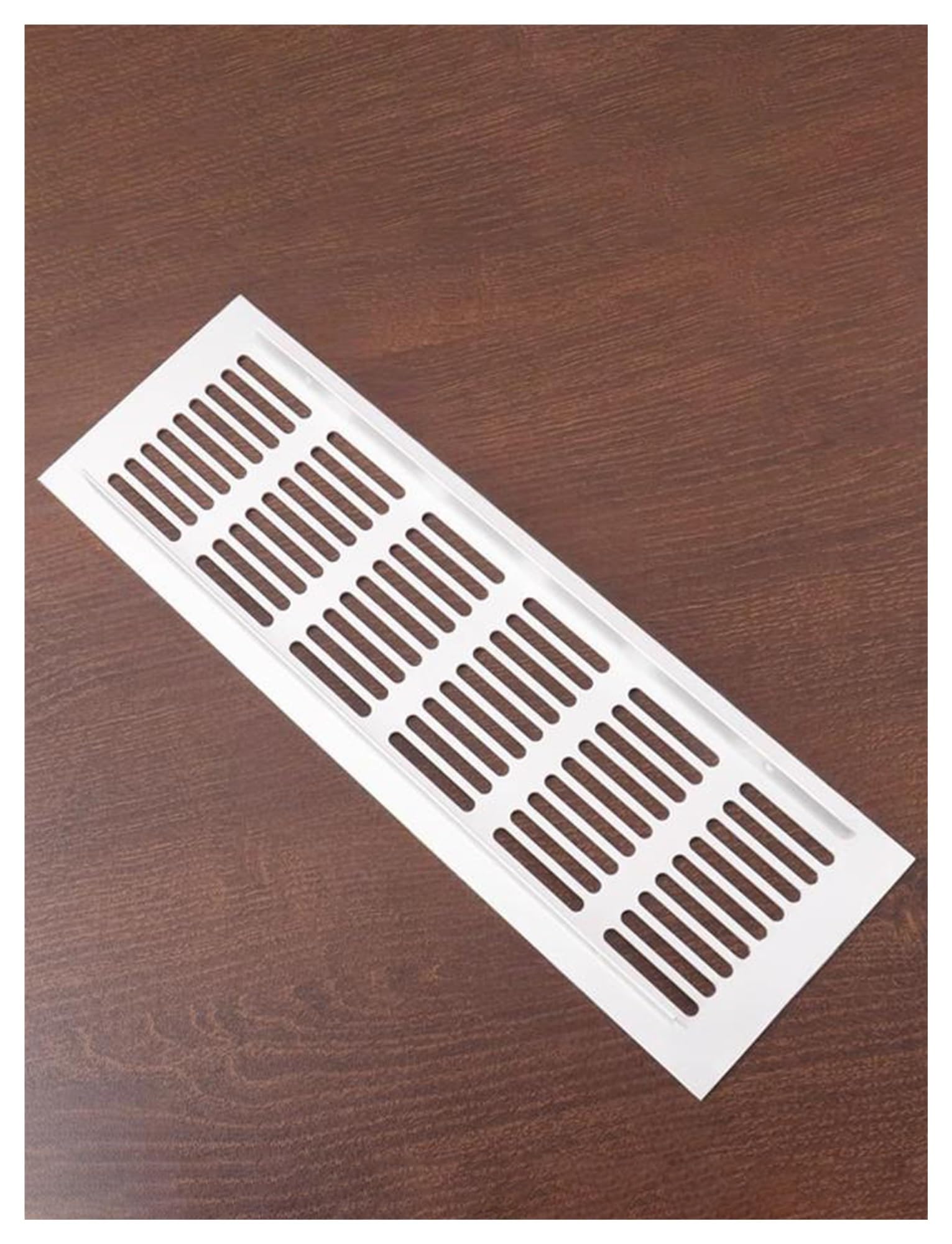 Tapa de ventilación, Rejilla de ventilación de Aluminio con Tornillos, Color Plata, para armarios, gabinetes y Muebles - Campana extractora de 60x250 mm, Zapatos y soluciones d