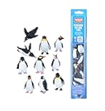 Wild Republic Penguin Figurines Tube, Penguin Toys, Emperor Penguin, Gentoo, Chinstrap, Adelie, Rockhopper And Swimming Penguins Ten Piece Set