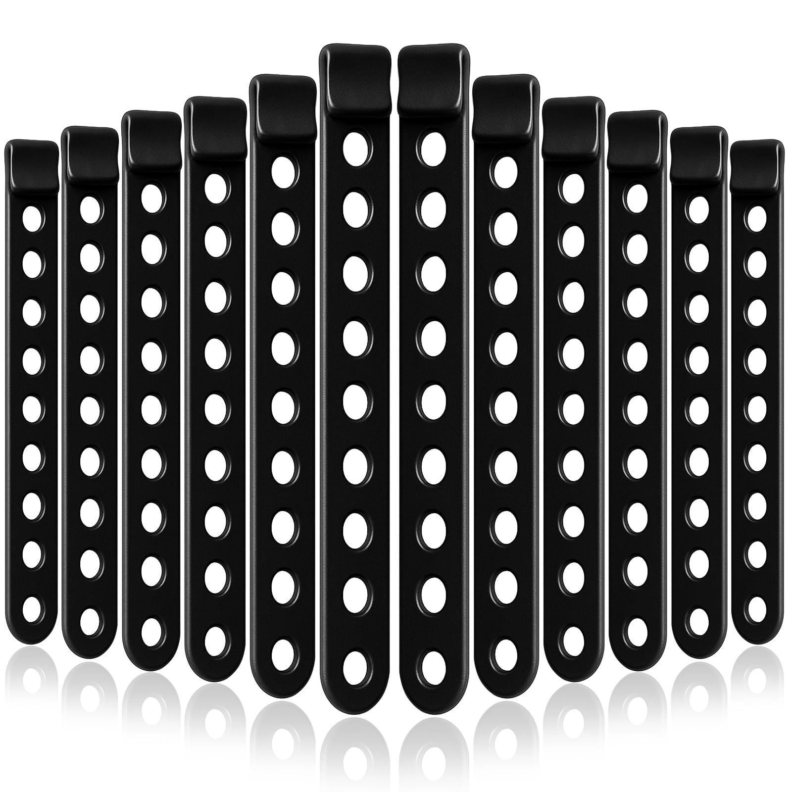 12 Pieces Thule Bike Rack Straps, Bike Wheel Stabilizer Straps, Bicycle Rack Cradle Replacement, Cycling Rubber Chain, Compatible with Thule 534