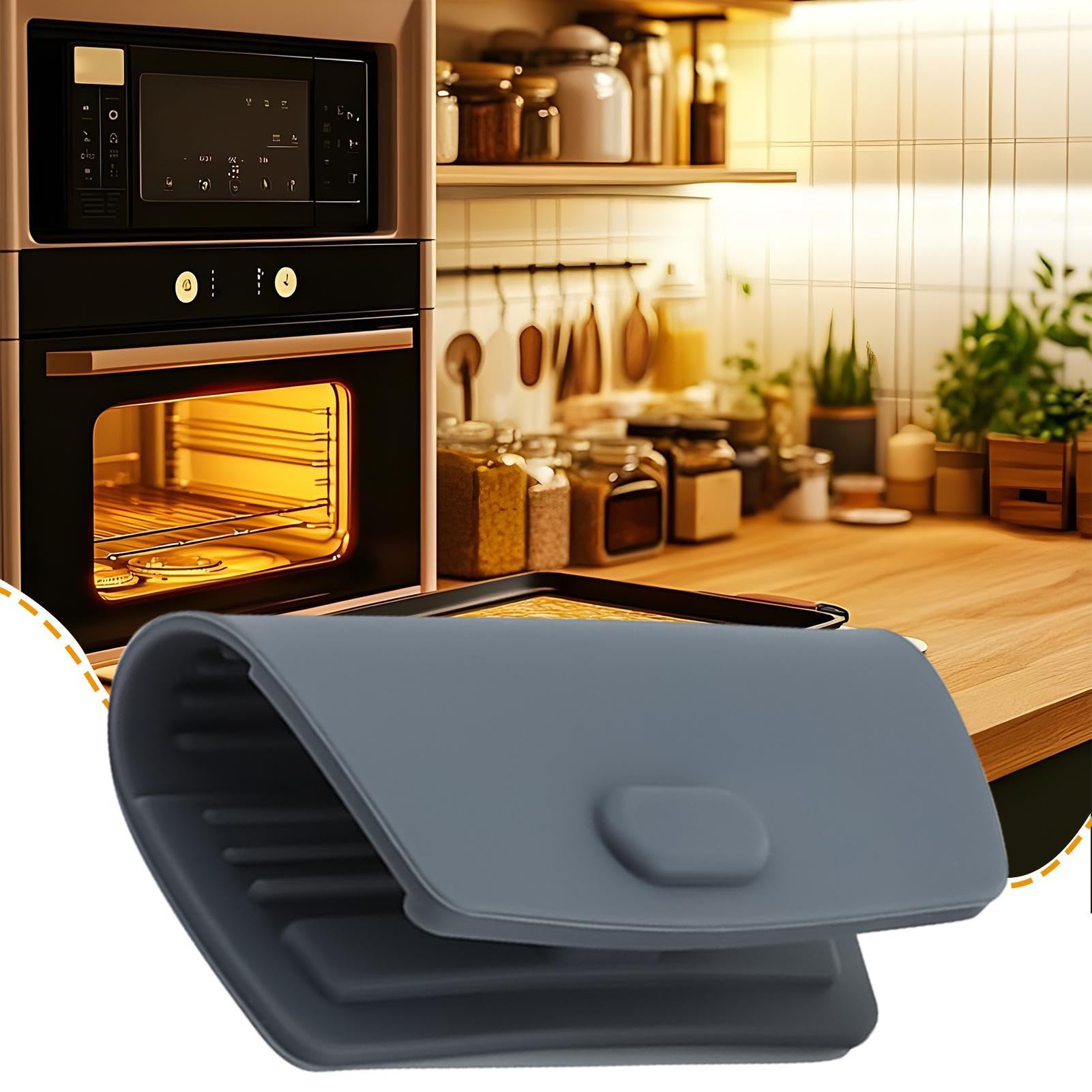 Funda para Mango de Sartén de Hierro Fundido,2 Fundas De Silicona Para Asas - Accesorio Cocina Utensilios para Freír Sartén Grill Estufa Horno Microondas