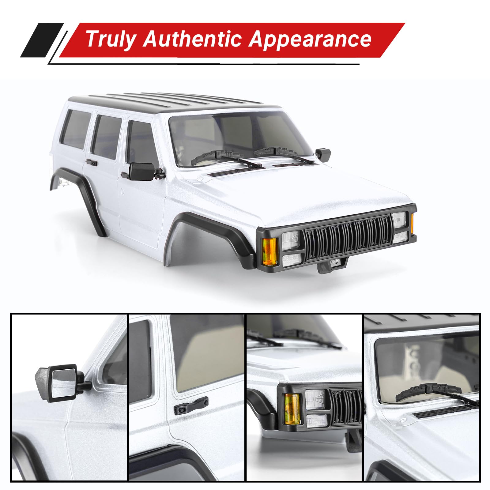 Amazon.com: INJORA 6.10in 133g Wheelbase ABS Hardtop Cherokee Body