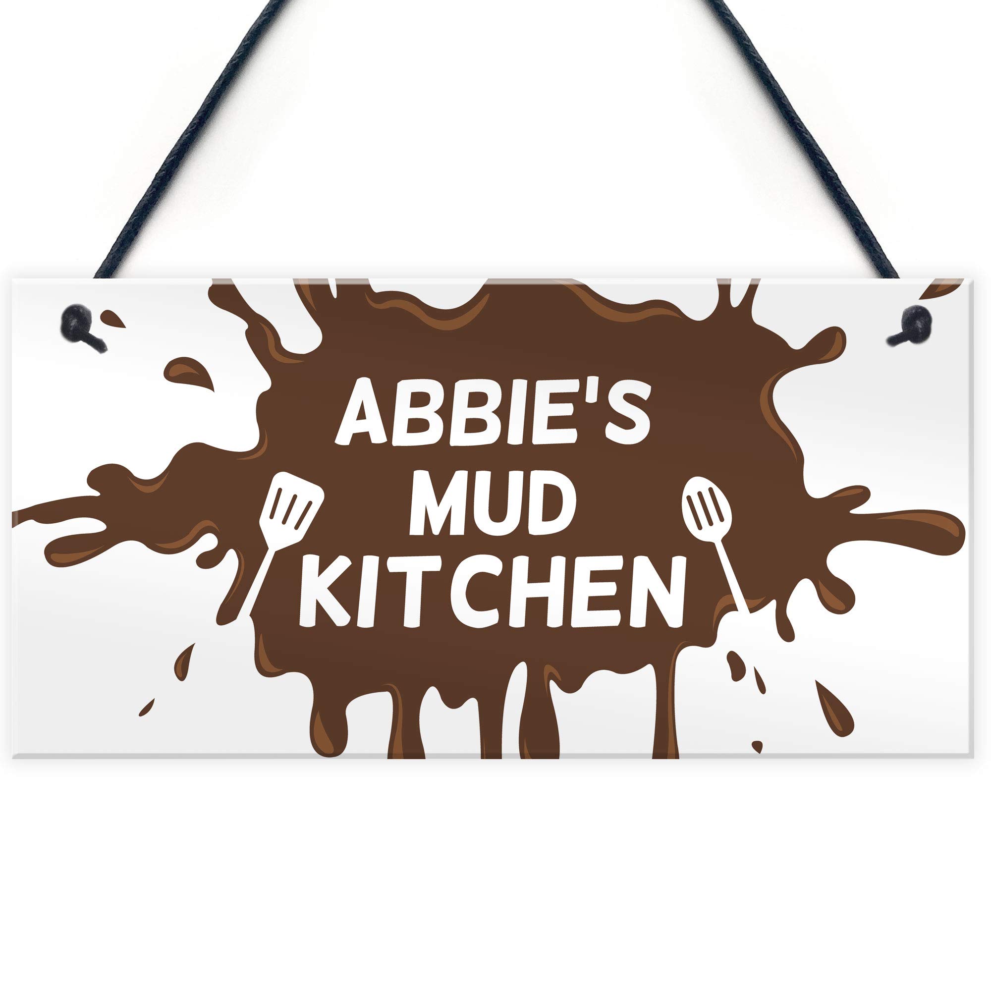 Red Ocean Personalised Mud Kitchen Sign Baby Gift Novelty Playhouse Signs For Daughter Son