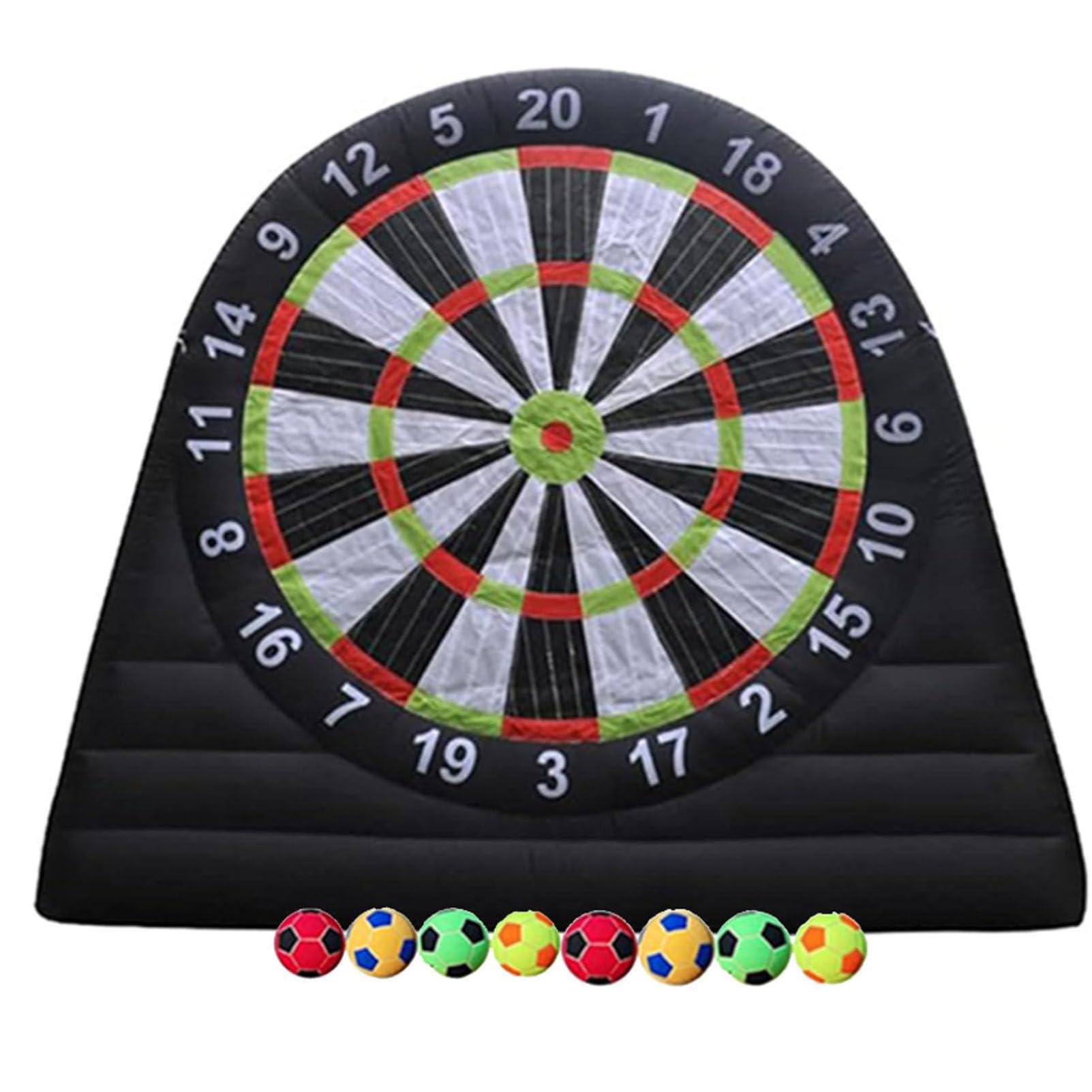 Oiyekntd Inflatable Soccer Dart Board Kick Dart Board, Outdoor Giant Inflatable Football Dartboard Game Portable Soccer Training Aid with 8pcs Soccer Balls Blower ﻿ A-4M/13FT