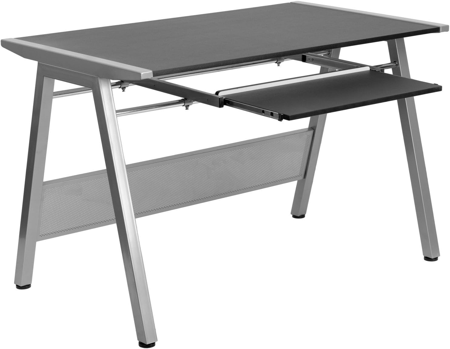 BBD Black Computer Desk with PullOut Keyboard Tray Home