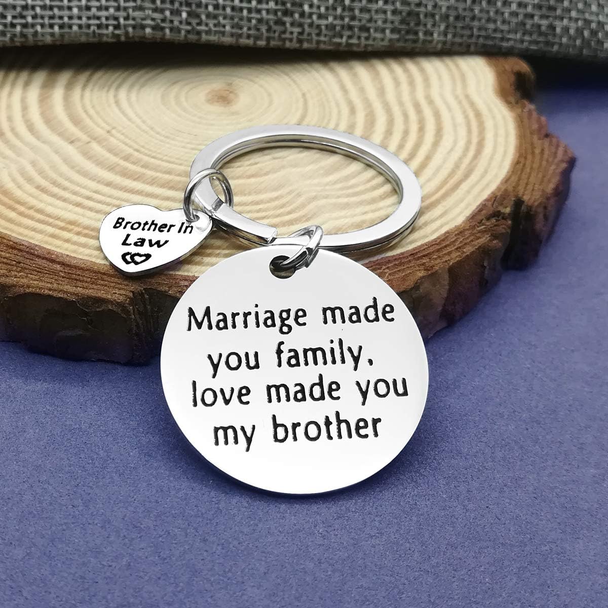 Brother in Law Gift Keychain Brother of The Bride Gift Marriage Made Us Family Love
