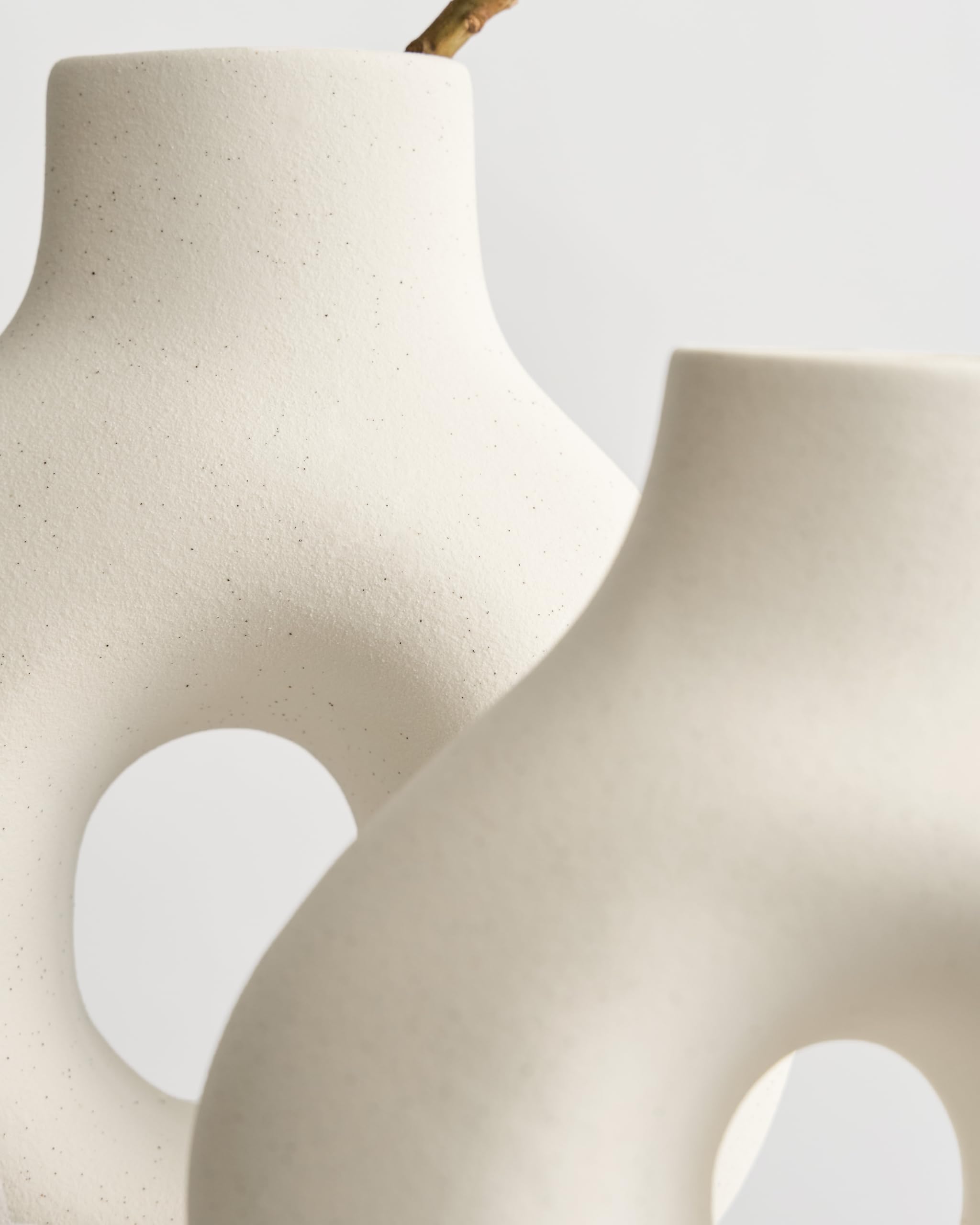 Jarrones De Cerámica Blancos Para Decoración Moderna Del Hogar 6 Piezas Mkp 71561049