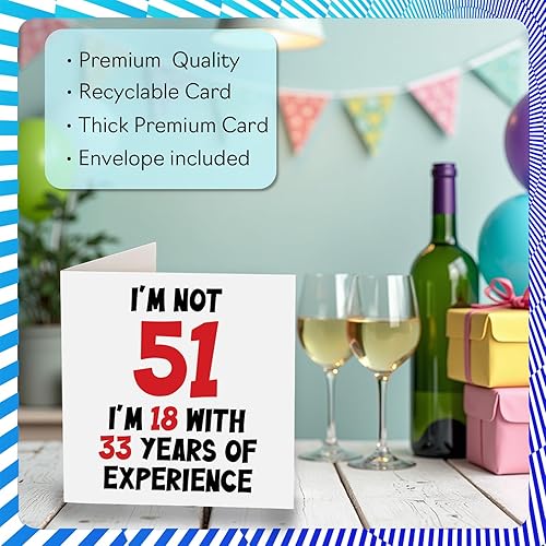 Vista 80 de Tarjeta de cumpleaños número 98 para mujeres y hombres – Not 98 I'm 18 With 80 Years Experience – Divertida tarjeta de cumpleaños noventa y ocho