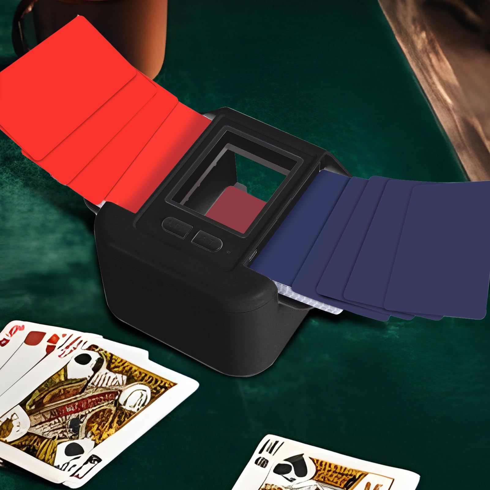 Mescolatore Automatico di Carte | Mescolatore Elettrico Di Carte Per 1 | 2 Mazzi Di Tarocchi,Strumento per Mescolare e Distribuire Mazzi di Tarocchi,per Famiglia Giochi Festa Picnic Campeggio Torneo