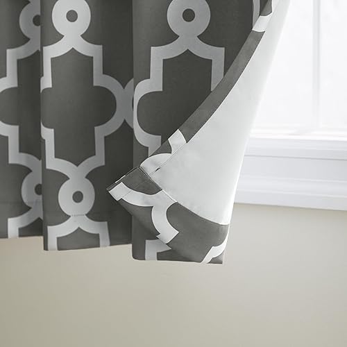 Miniatura 2 de Exclusivas cortinas para el hogar, par de paneles de cortina blackout (opacas) de sarga de satén tejido con ojales superiores