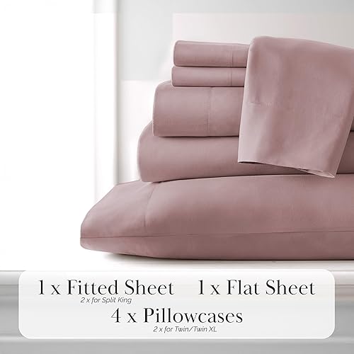 Miniatura 8 de Southshore Fine Living, Inc. Juego de 6 sábanas de microfibra ultrasuave con bolsillo profundo, sábana bajera ajustable de 21 pulgadas de