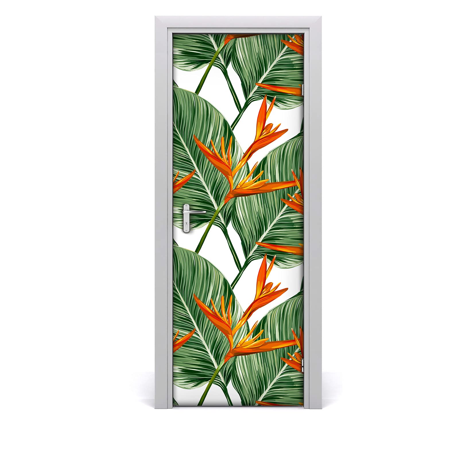 Décoration étiquette imperméable pour porte de chambre jungle