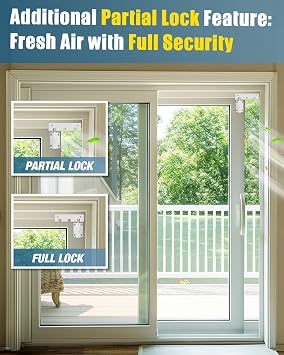 Sliding Door Lock Window Locks for Patio Sliding Glass Door Foot Lock Latch