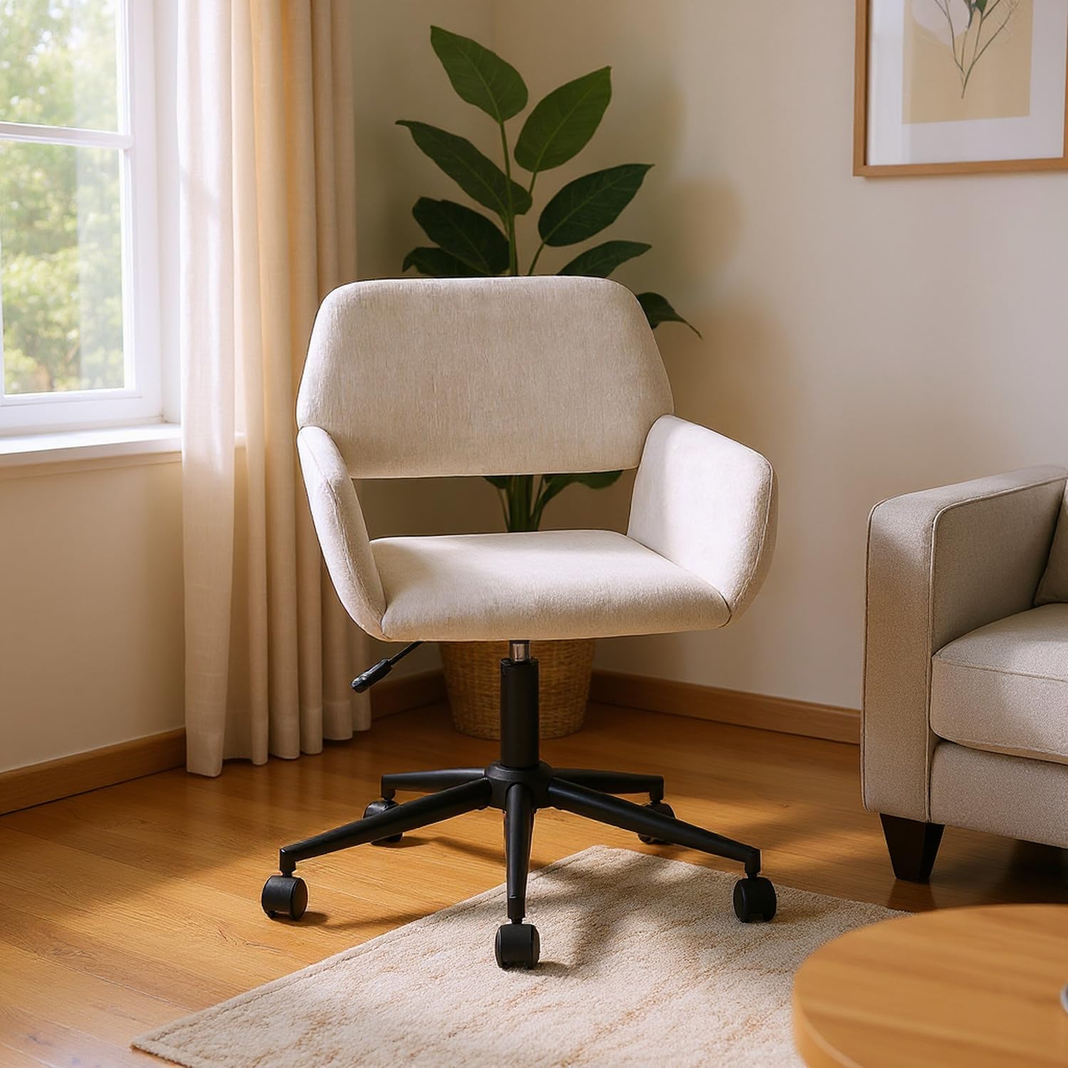 Chaise de bureau pour salon et télétravail avec support confortable FurnitureR