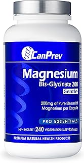 CanPrev - Pure Magnesium Bis-Glycinate 200mg (Gentle) | 240 v-caps | Elemental Chelated Complex Supplement | Magnesium bis-glycinate blend - Glycine, Magnesium Oxide, Magnesium bis-glycinate chelate | Vegan