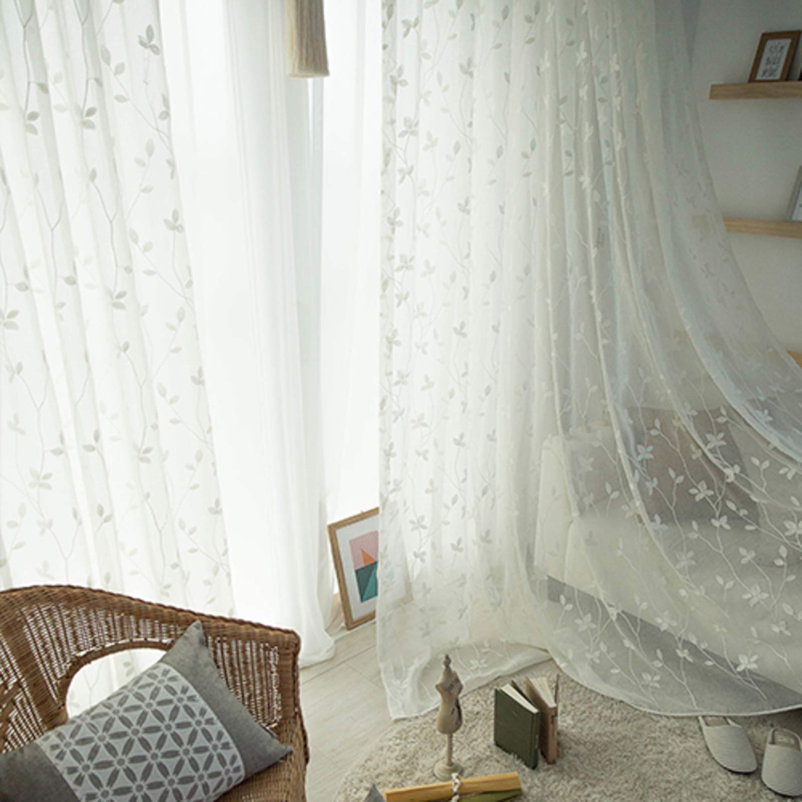 UEB Rideaux Salon De Fenêtre Ombrage étoile Cachée Purdah à