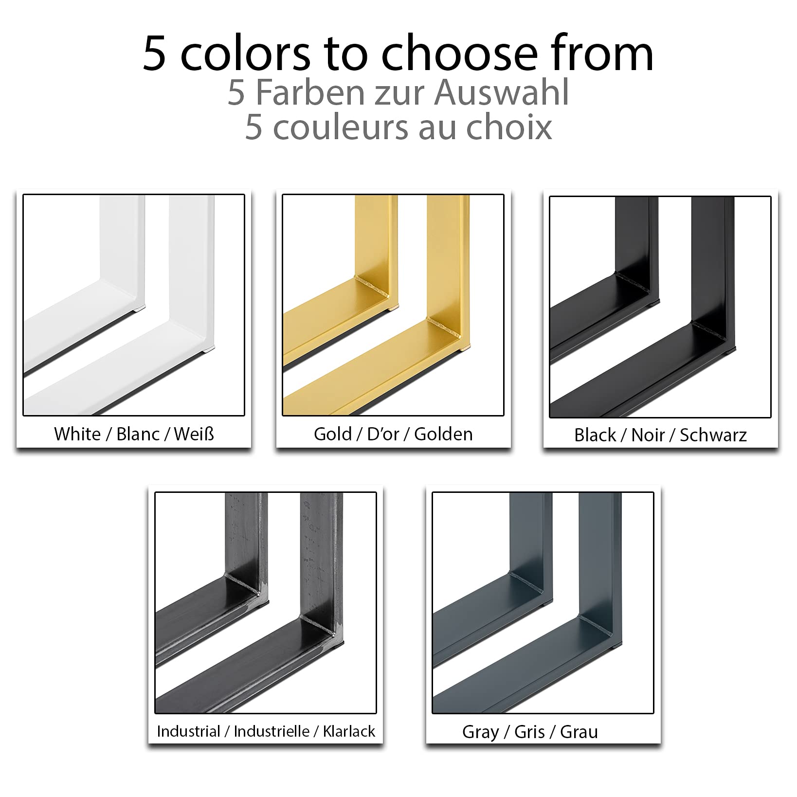 Magnetic Mobel Tischgestell Orion Design Kreuzgestell Schwerlast massiv Tischkufen Stahl Tischbeine Metall Profil 8x4 cm (L -Size 113x73xH71 cm, Schwarz)