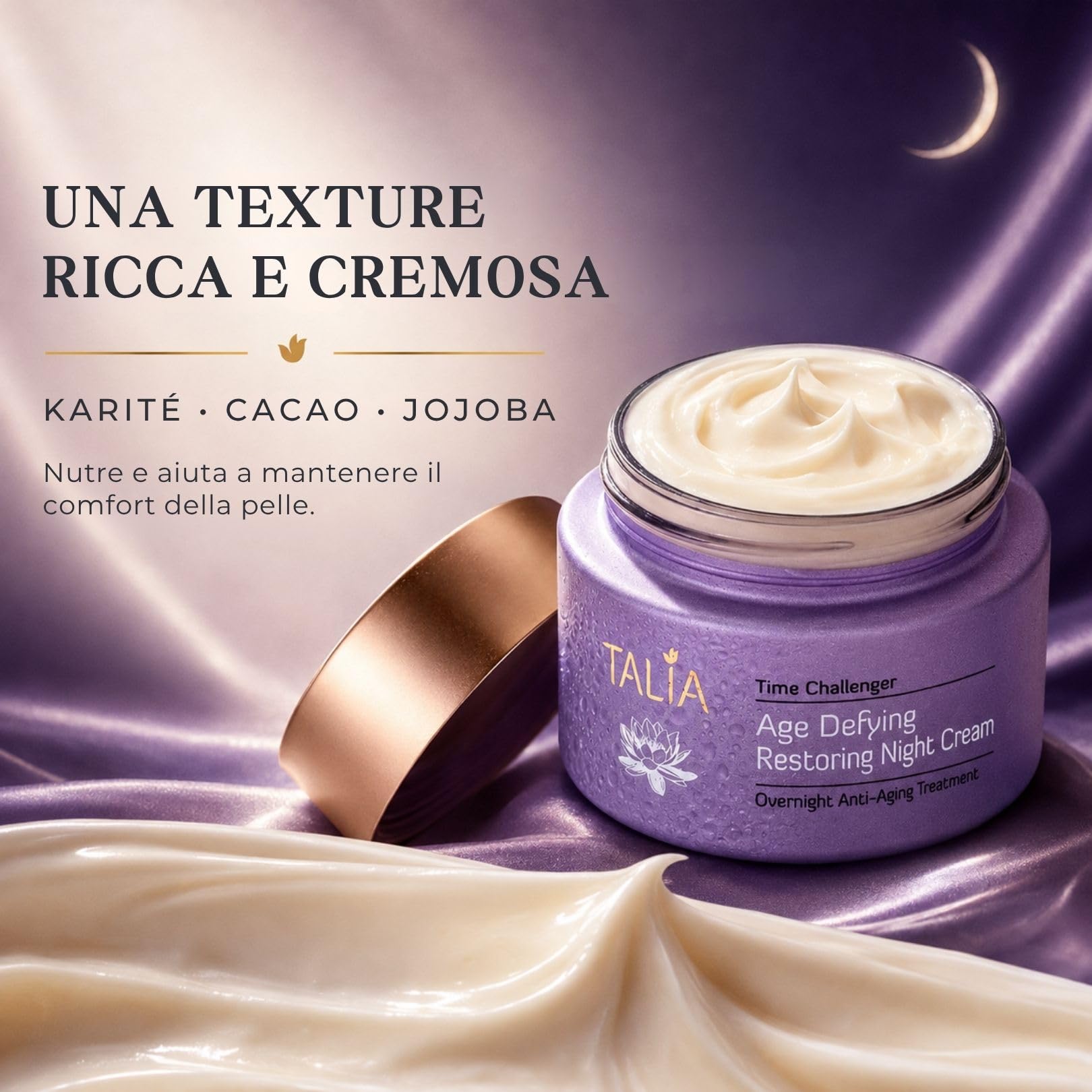TALIA - Crema Notte con Vitamina C e Acido Ialuronico - 50 ml