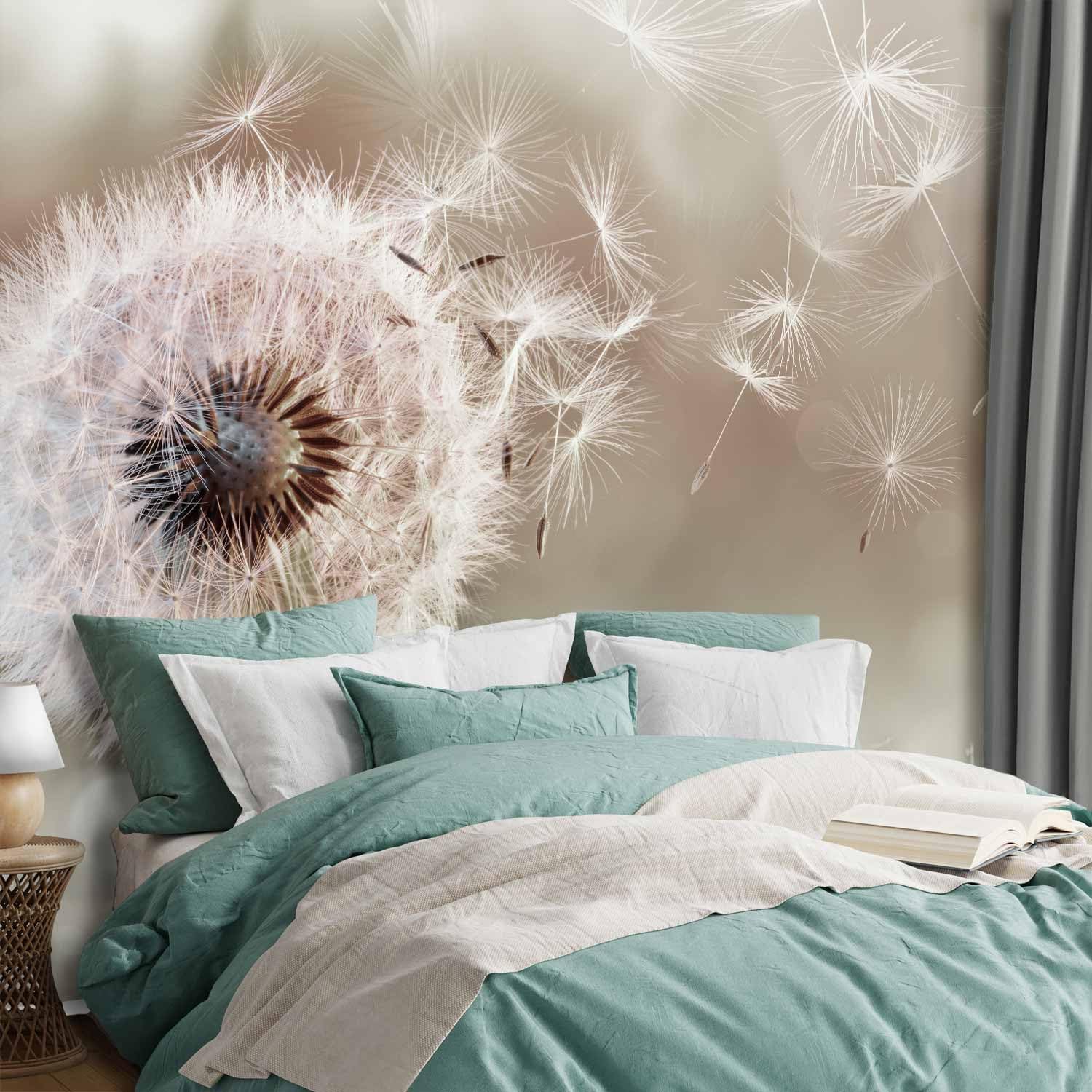 murando - Fototapete Vlies Pusteblumen, 400x280 cm, Schlafzimmer, 3D-Effekt | Full HD Druck, 3D-Effekt, lichtbeständige Farben, ideal fürs Wohn- oder Schlafzimmer, schnelle Montage, lichtbeständig, edel