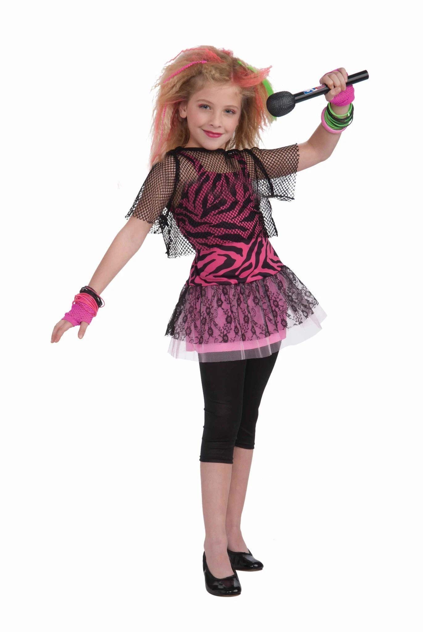 80's Rock Star Child Girl's Costume