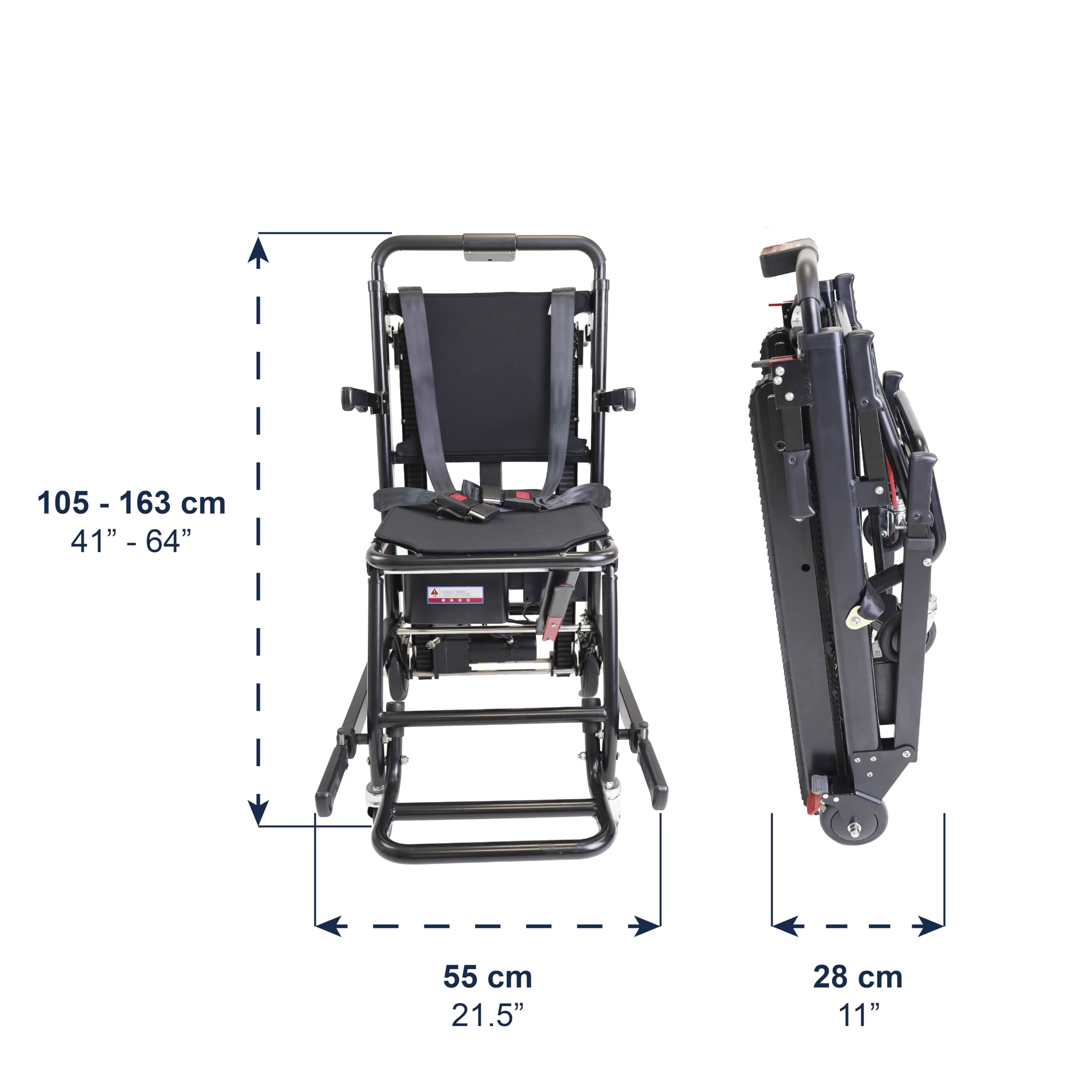 KMINA Silla Salvaescaleras Portátil Eléctrico, Oruga Sube Escaleras, Portátil Personas Mayores