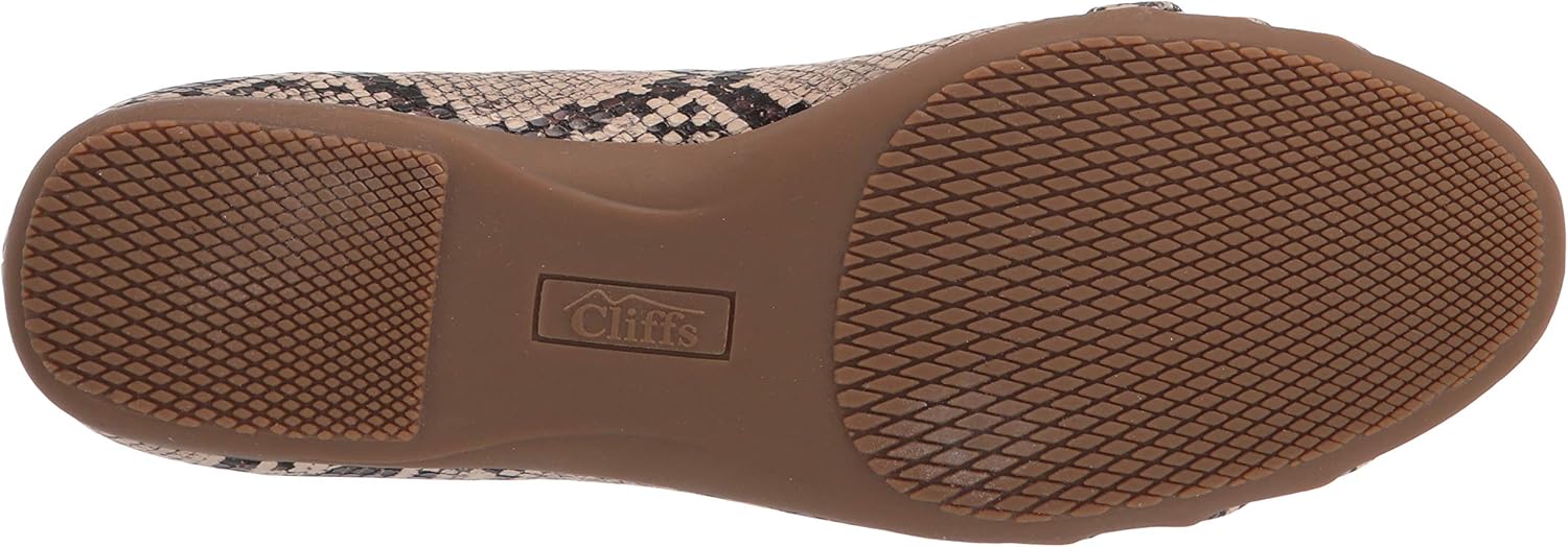 Cliffs by White Mountain Women's Clara Natural/Esprint Size 8.5 Ballet Flat