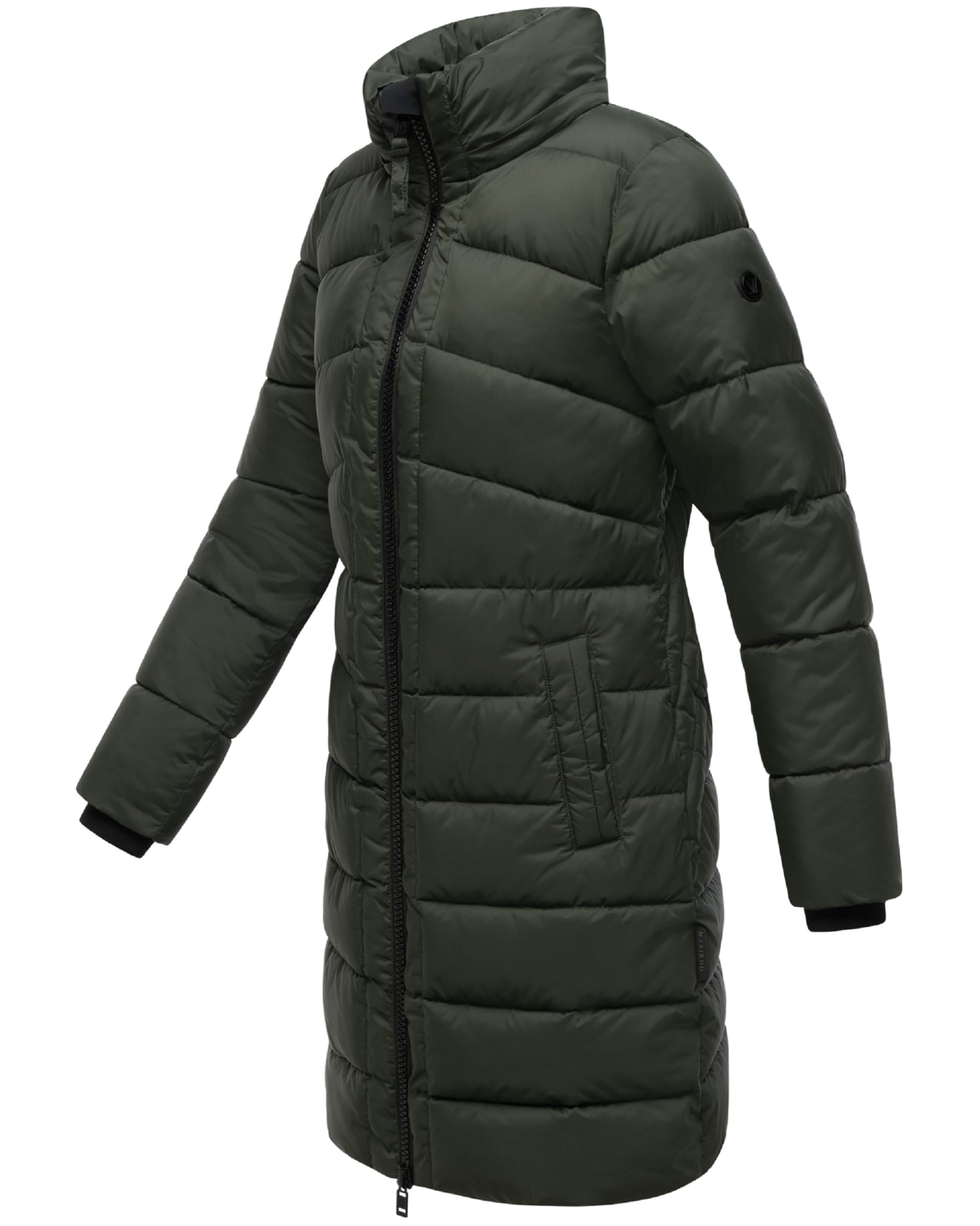 MARIKOO Abrigo largo de invierno para mujer, abrigo acolchado cálido con capucha extraíble, bolsillos fríos 16 S-3XL