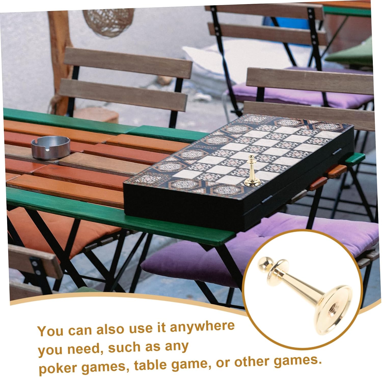 BESTonZON Metal Poker Game Marker Win Marker for Roulette and Table Games Gold Design Multi-use Metal Accessory for Parties and Competitions