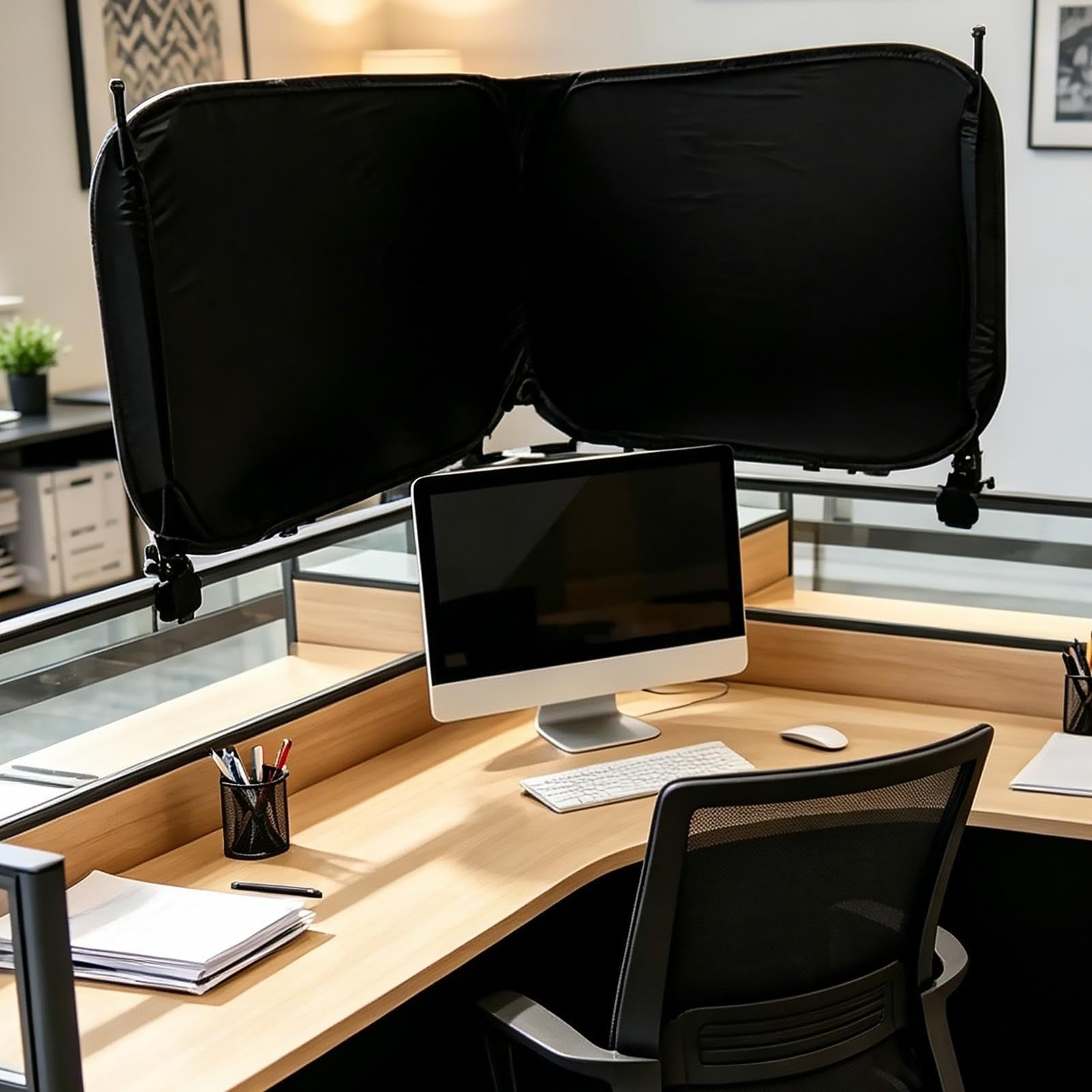 Paraluce Scrivania per Ufficio Separatore da Soffitto per Privacy sul Posto | Tenda Oscurante Per Cubicolo Ufficio per Uomini Adulti Colleghi Insegnanti Dipendenti