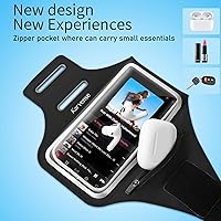 Vista 2 de Soporte de teléfono para correr, banda para correr para iPhone y Samsung Galaxy, soporte para brazalete de teléfono celular para caminar, gimnasio