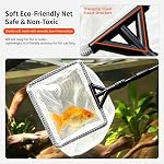 UPETTOOLS Aquarium Cleaning Tool 6 in 1 Algae Scraper Scrubber Pad Adjustable Long Handle Fish Tank Brush Cleaner Set