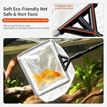 UPETTOOLS Aquarium Clean Tool 6 in 1 Fish Tank Cleaning Kit Algae Scraper Scrubber Pad Adjustable Long Handle Fish Tank Brush Cleaner Set