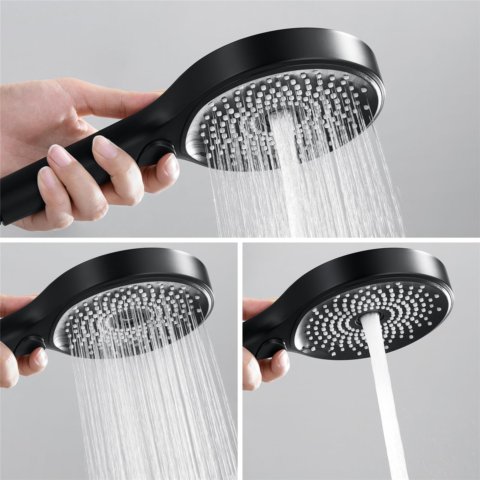 Sistema Doccia Termostatico Con Musica, 300x900mm Led 64 Colori 4 Funzioni Colonna Doccia A Incasso, Pioggia, Cascata, Colonna D'Acqua, Doccetta A 3 Funzioni,Corpo Termostatico In Ottone（Nero）