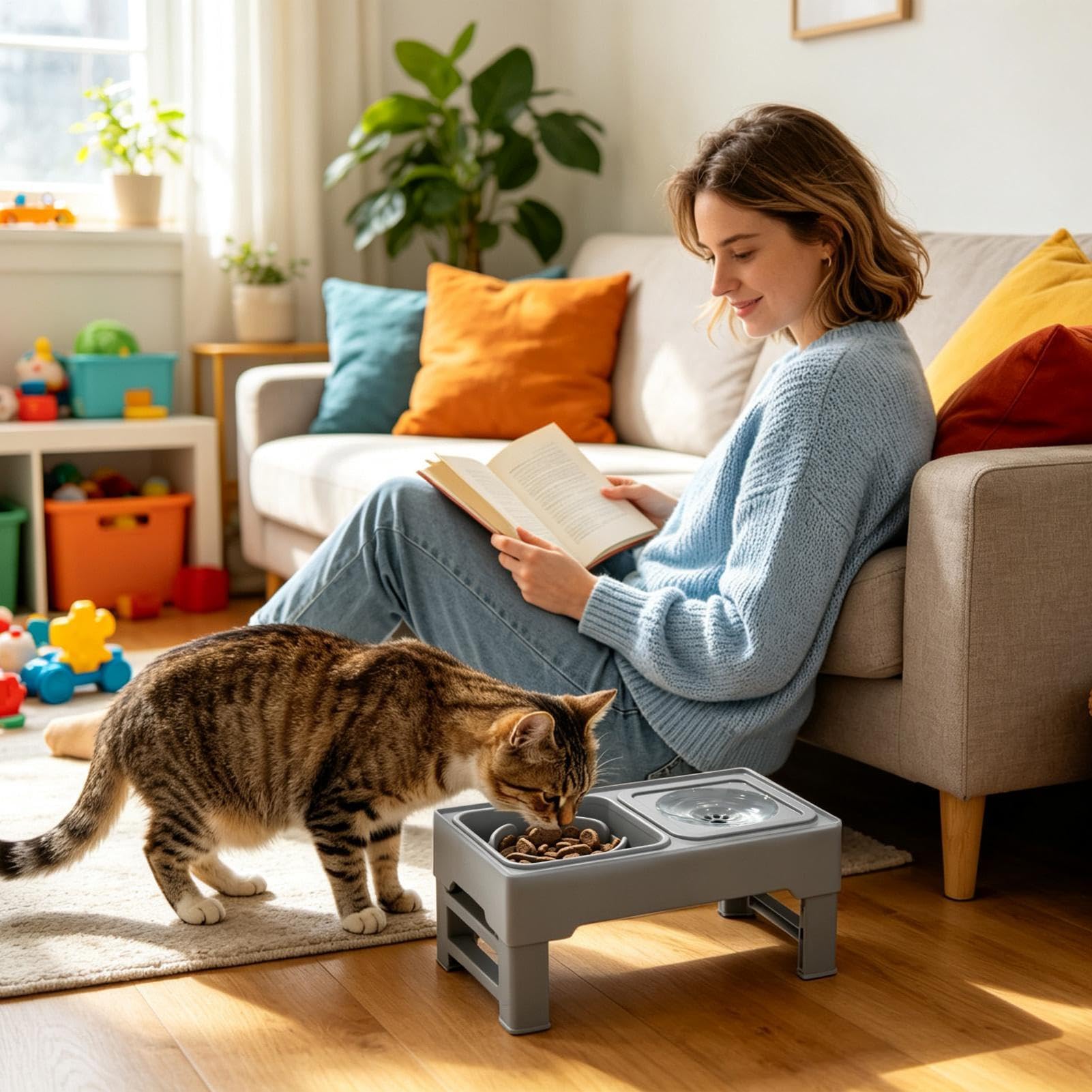 Comederos Elevados Para Perros Bebedero de Altura Ajustable y Antiderrame | Cuenco Elevado Acero Antivuelco Gato Para Interior Exterior Viajes Cachorros