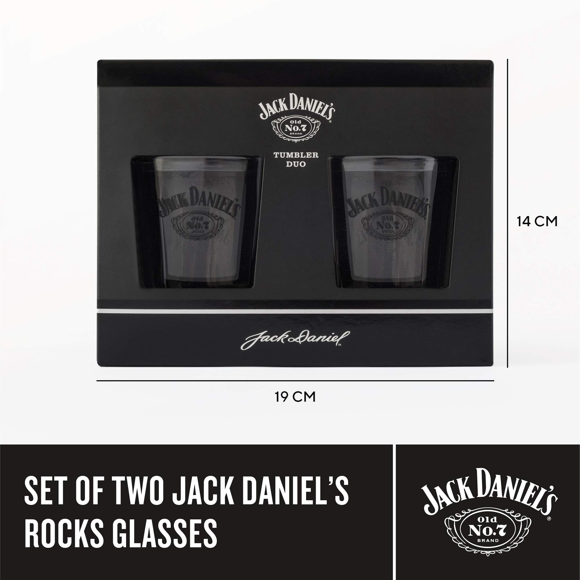 Buy Jack Daniels Whisky Glasses, Set of 2 Official Licensed Jack Daniel