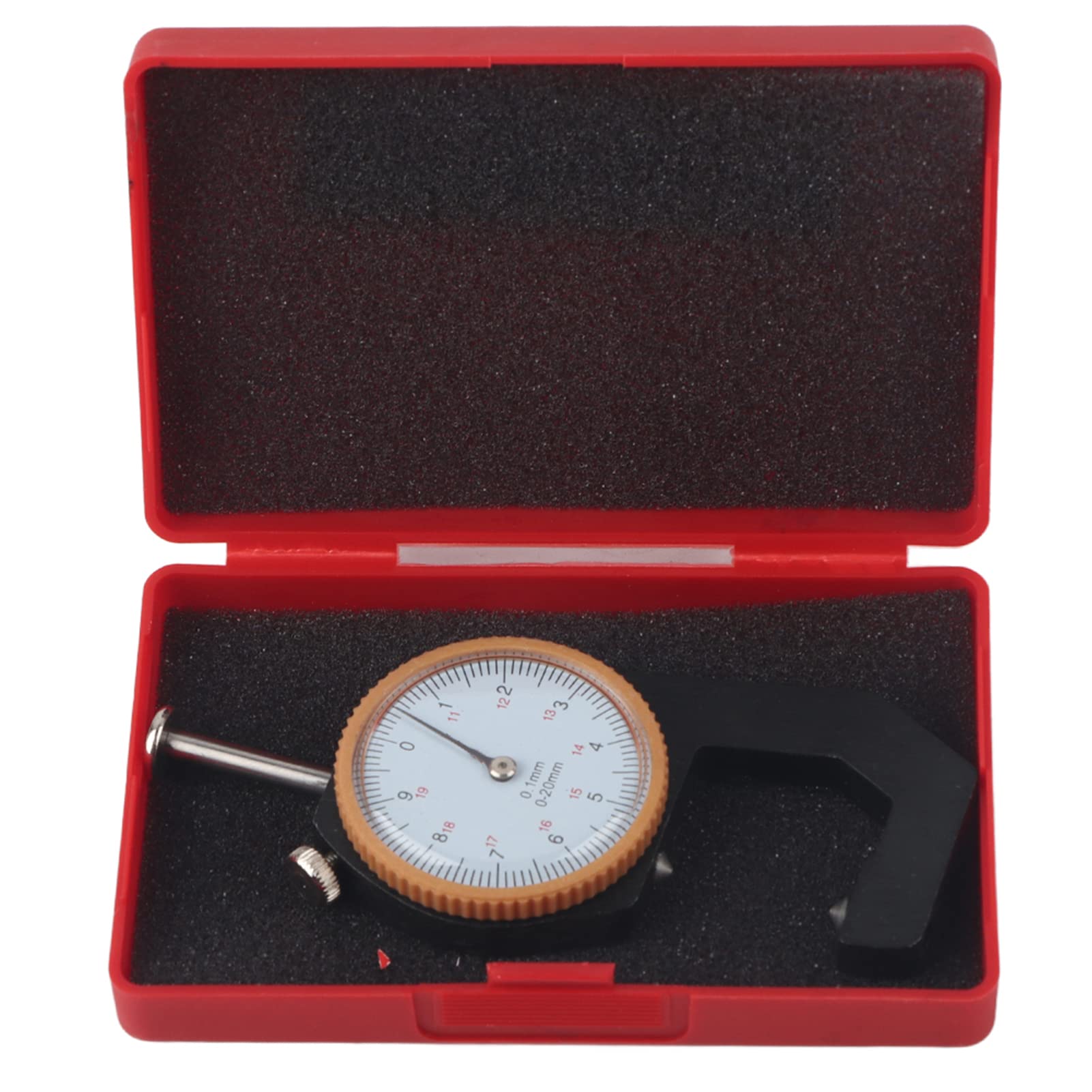 Respicefinem Leather Thickness Gauge Round Dial Accuracy Measuring Tool Flat and Pointed Styles Pointed Head Range of 0?20 MM (RespecfinemgYuyfm-11)
